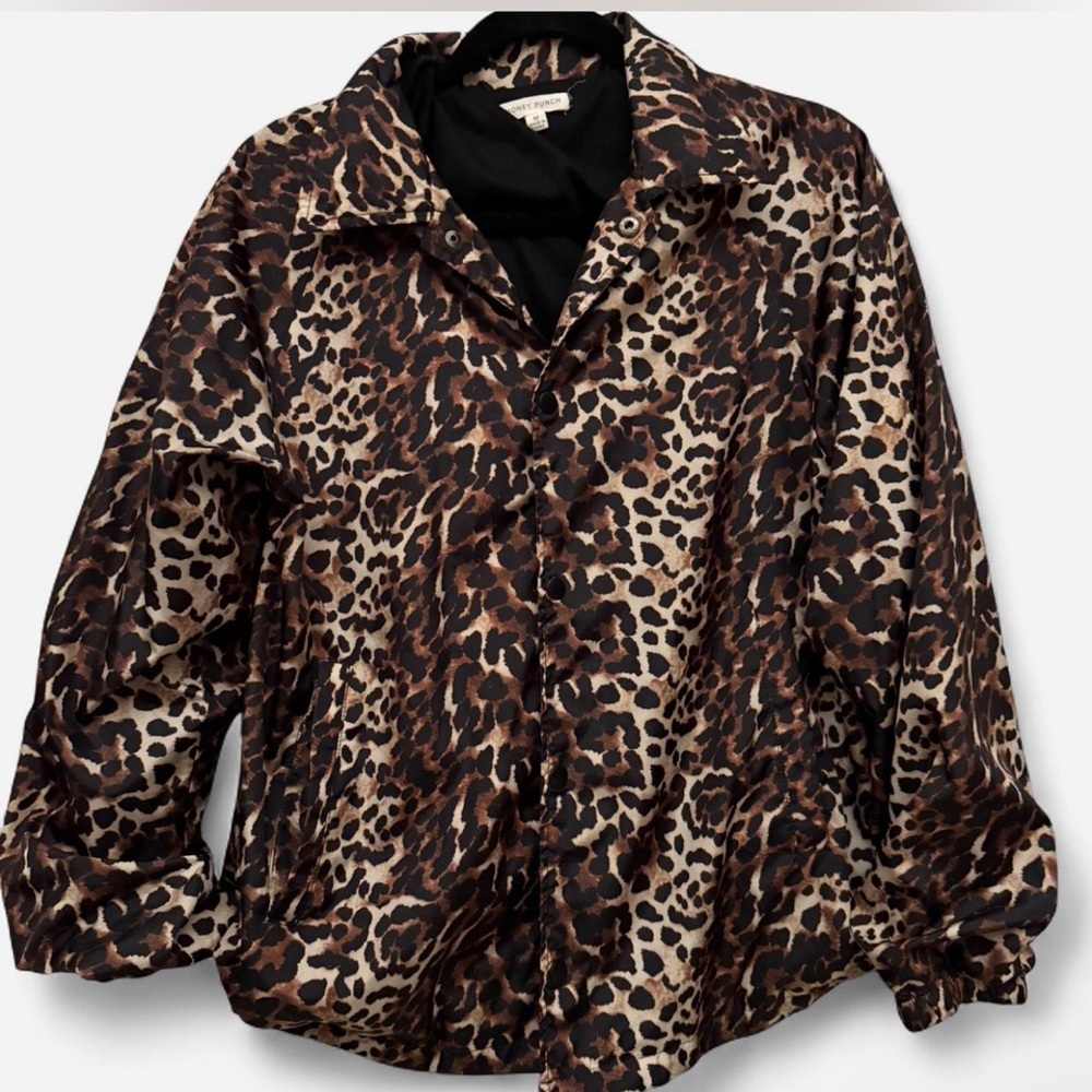 Leopard Print Bomber Jacket